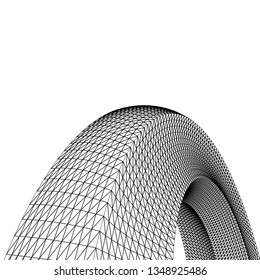 abstract architecture arch, 3d illustration