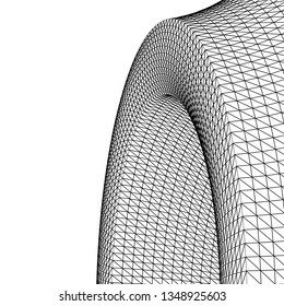 abstract architecture arch, 3d illustration