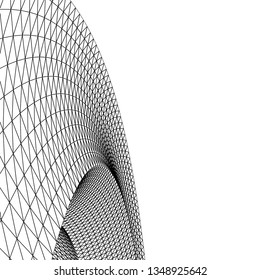 abstract architecture arch, 3d illustration