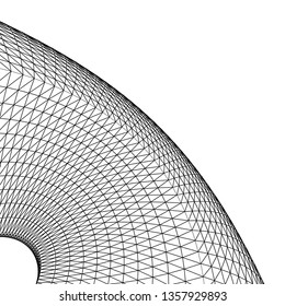 abstract architecture arch, 3d illustration