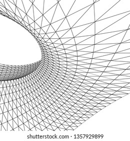 abstract architecture arch, 3d illustration