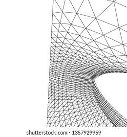 abstract architecture arch, 3d illustration