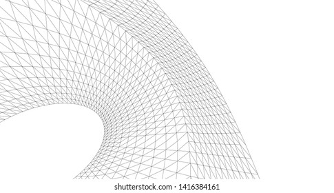 abstract architecture arch 3d illustration
