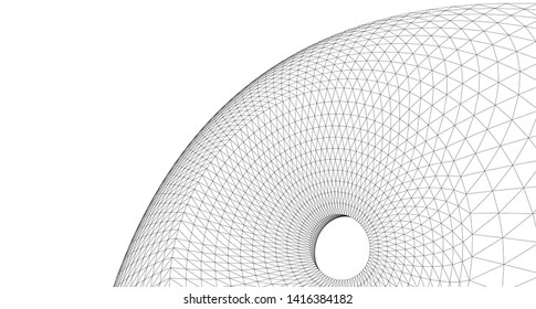 abstract architecture arch 3d illustration
