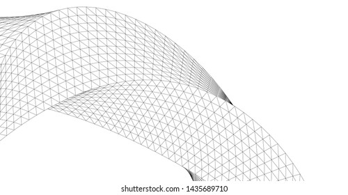 abstract architecture arch 3d illustration
