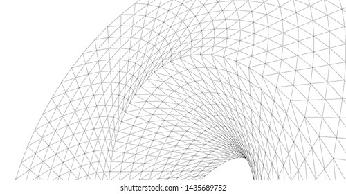 abstract architecture arch 3d illustration