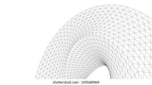 abstract architecture arch 3d illustration