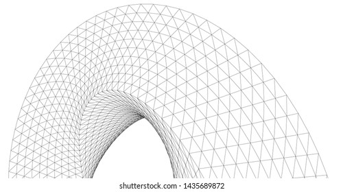 abstract architecture arch 3d illustration