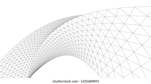 abstract architecture arch 3d illustration