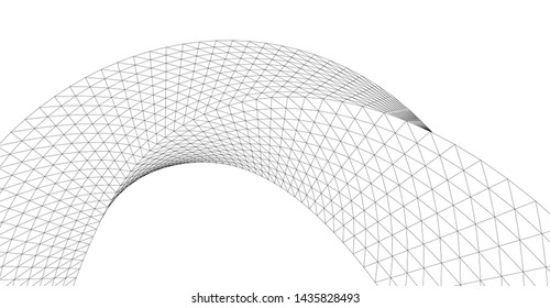 abstract architecture arch 3d illustration