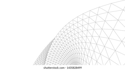 abstract architecture arch 3d illustration