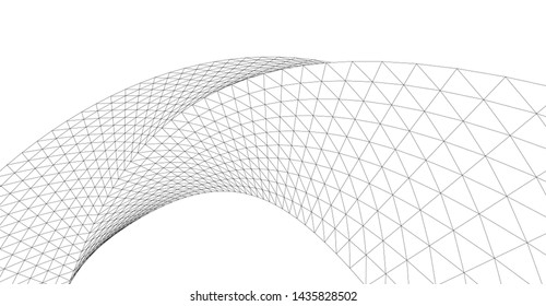 abstract architecture arch 3d illustration