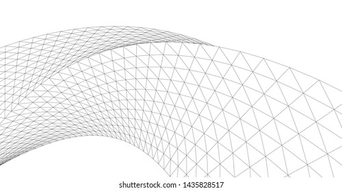 abstract architecture arch 3d illustration