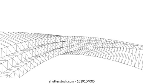 ilustración de arco de arquitectura abstracta 3d