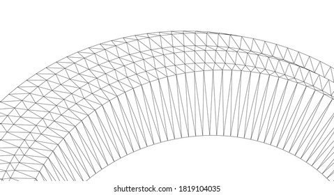abstract architecture arch 3d illustration