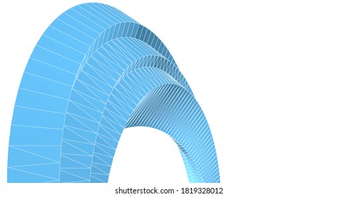 abstract architecture arch 3d illustration