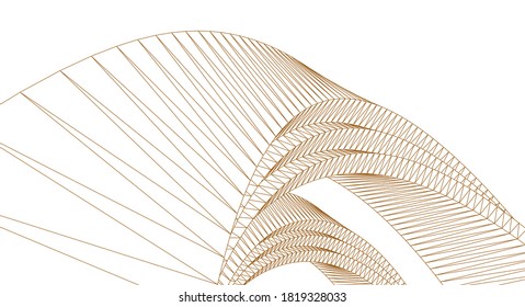 abstract architecture arch 3d illustration