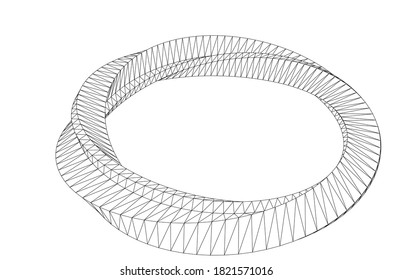 abstract architecture arch 3d illustration