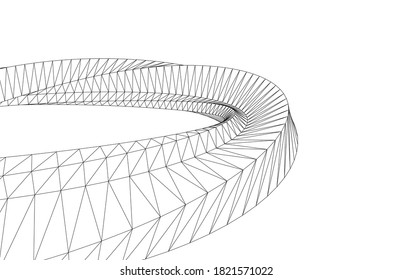 abstract architecture arch 3d illustration