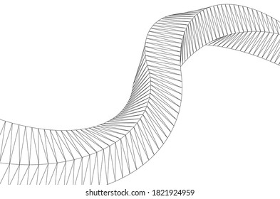abstract architecture arch 3d illustration