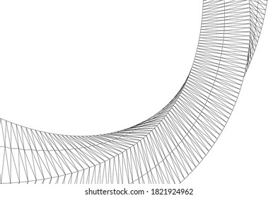 abstract architecture arch 3d illustration