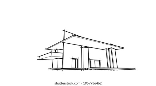  Abstract architecture arch 3d illustration.
