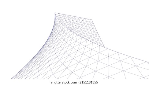 abstract architecture arch 3d illustration