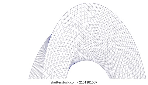 abstract architecture arch 3d illustration