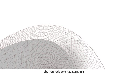  ilustración de arco de arquitectura abstracta 3d