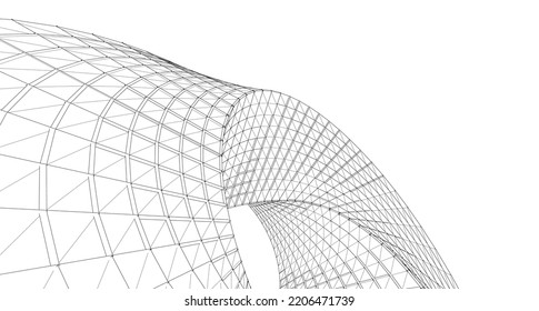 Abstract Architecture Arch 3d Illustration