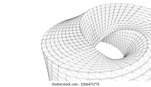 abstract architecture arch 3d illustration