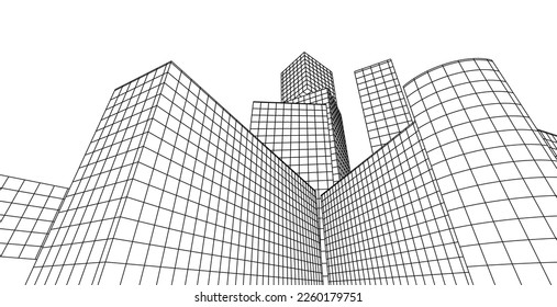 Descripción de la arquitectura arco 3d ilustración