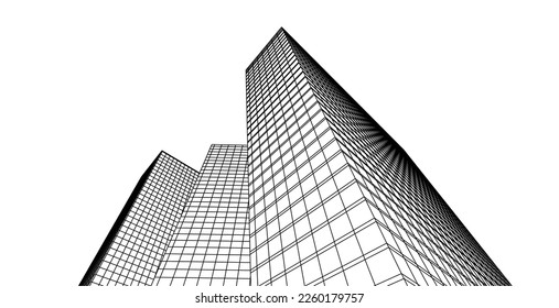 Abstract architecture arch 3d illustration