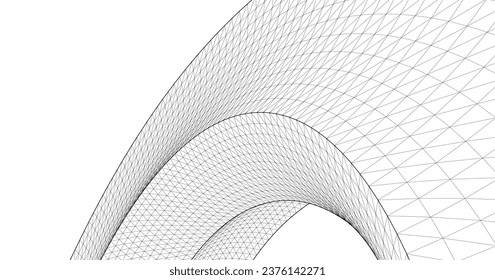 Abstrakte Architektur, 3D-Illustration