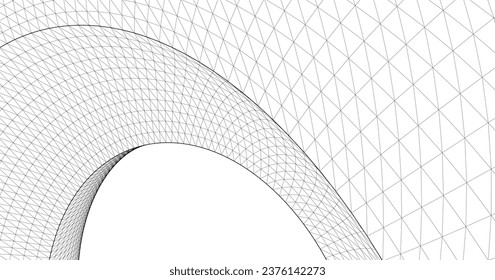 abstract architecture arch 3d illustration