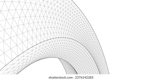 abstract architecture arch 3d illustration