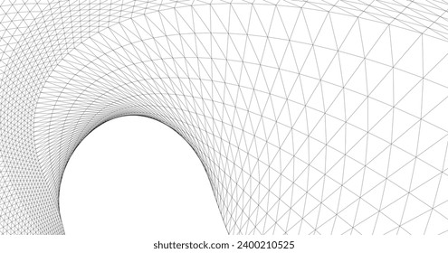 abstract architecture arch 3d illustration	
