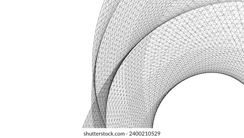 abstract architecture arch 3d illustration	

