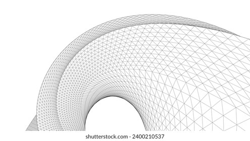 ilustración de arco de arquitectura abstracta 3d	
