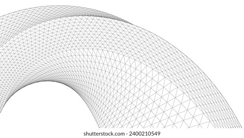 abstract architecture arch 3d illustration	
