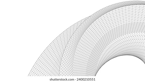 abstract architecture arch 3d illustration	
