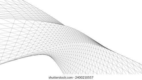 abstract architecture arch 3d illustration	
