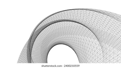 abstract architecture arch 3d illustration	
