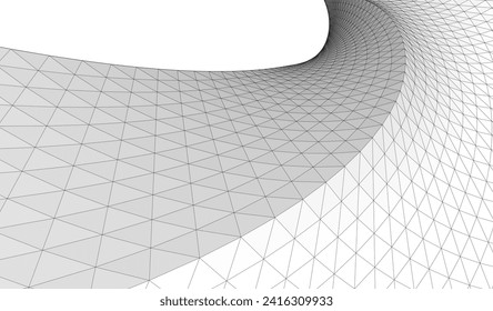 abstract architecture arch 3d illustration	