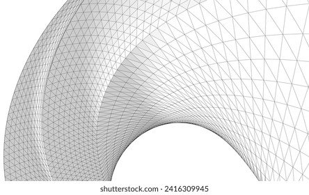 ilustración de arco de arquitectura abstracta 3d	