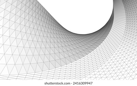 abstract architecture arch 3d illustration	