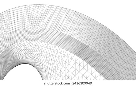 ilustración de arco de arquitectura abstracta 3d	