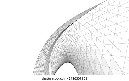 abstract architecture arch 3d illustration	