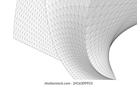 abstract architecture arch 3d illustration	