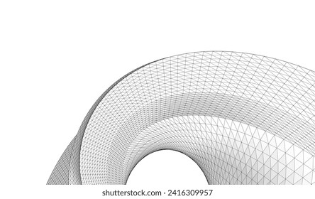 abstract architecture arch 3d illustration	